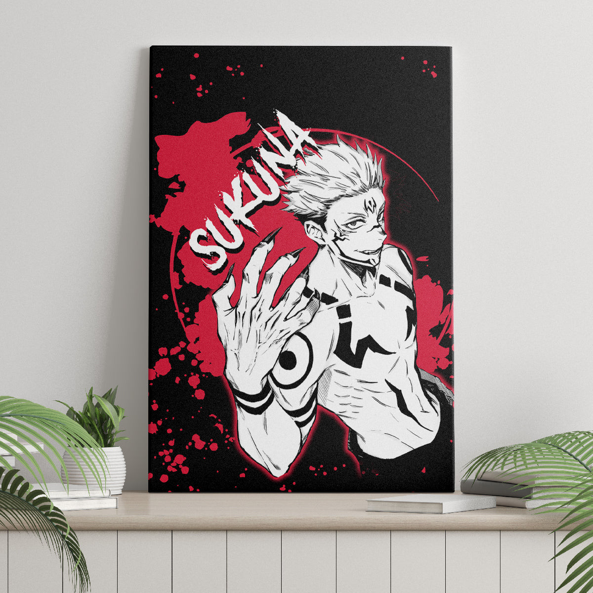Ryomen Sukuna Jujutsu Kaisen Canvas Wall Art Manga Style Art