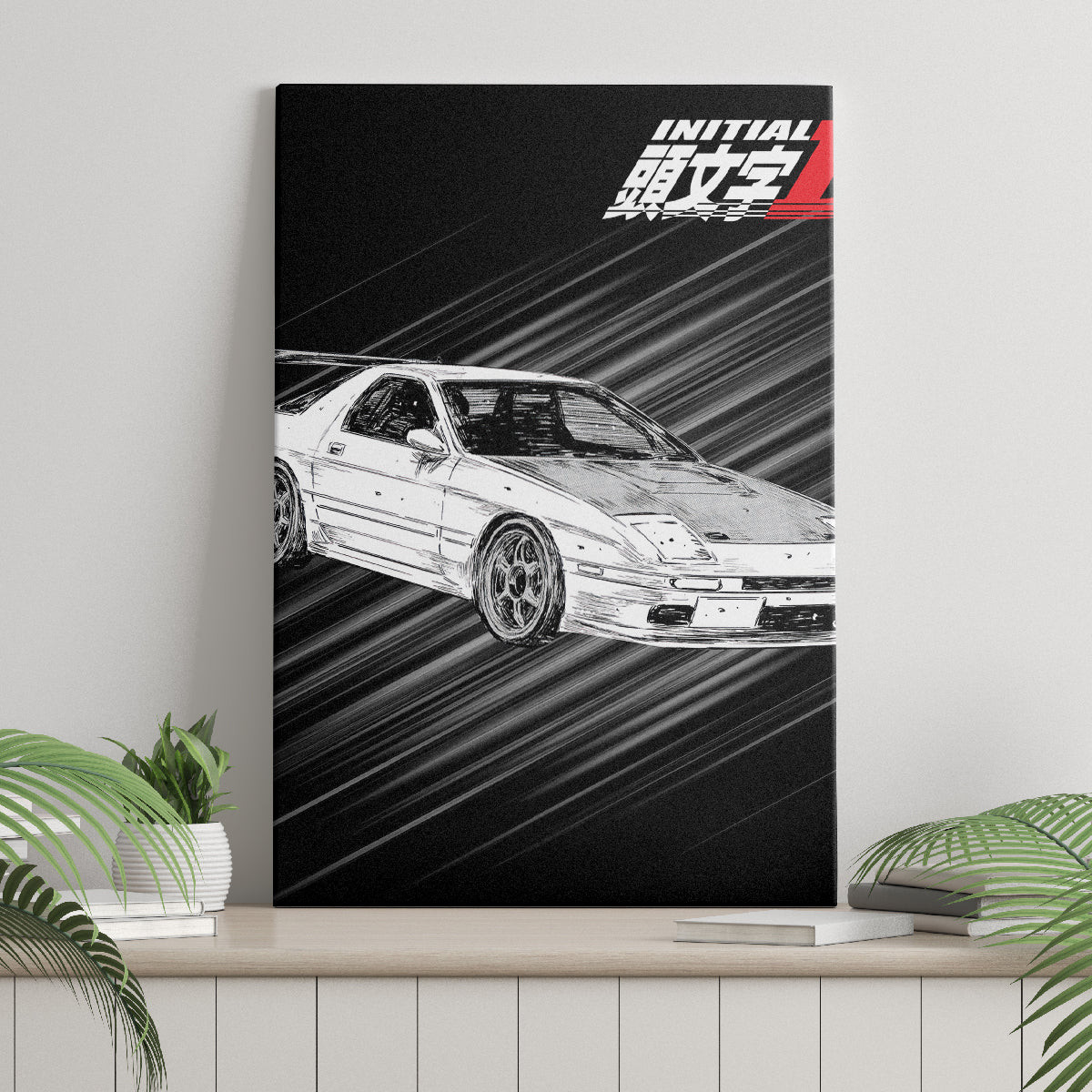 Ryosuke Takahashi Rx 7 Initial D Canvas Wall Art Manga Mix Anime Style