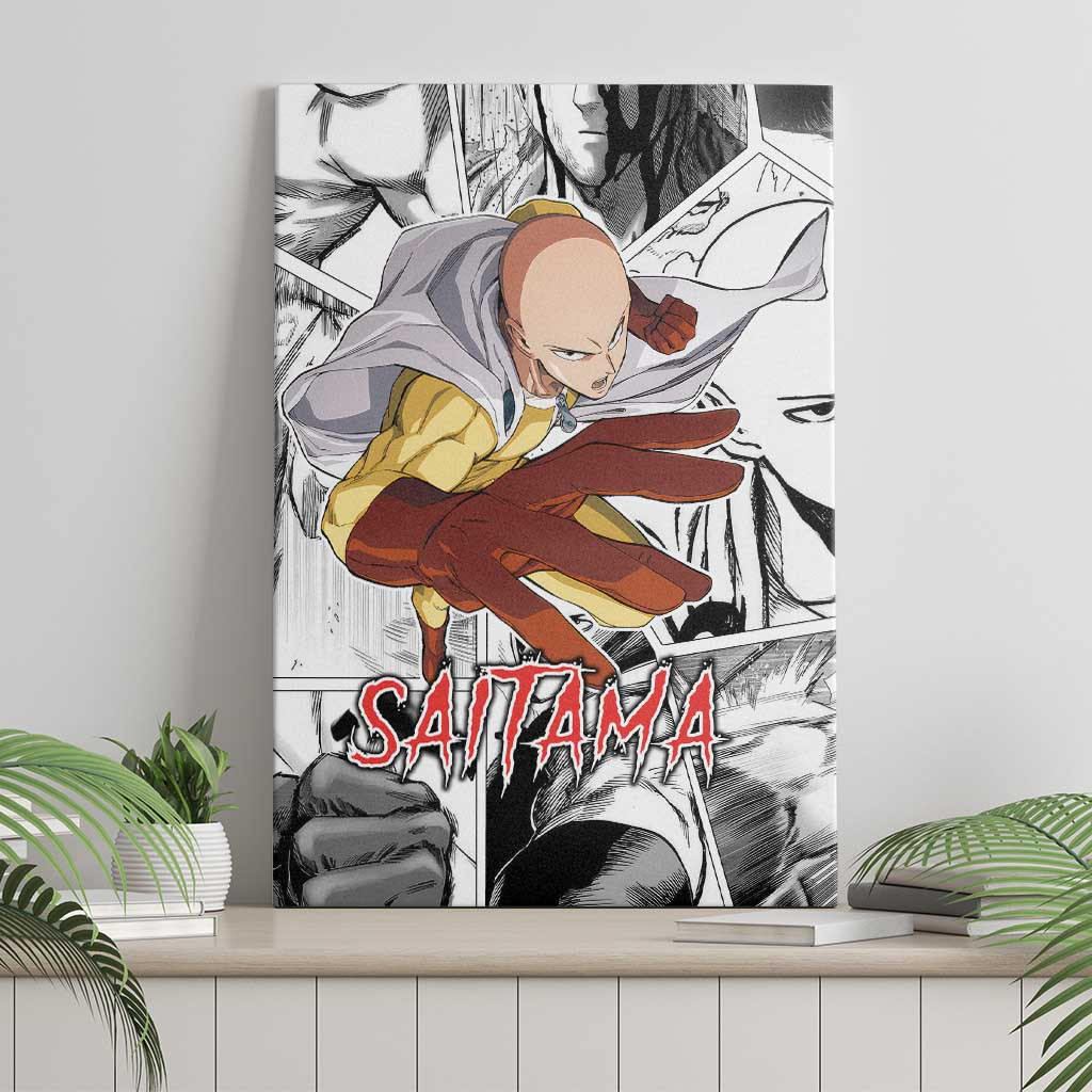 Saitama One Punch Man Canvas Wall Art Anime Mix Manga Style