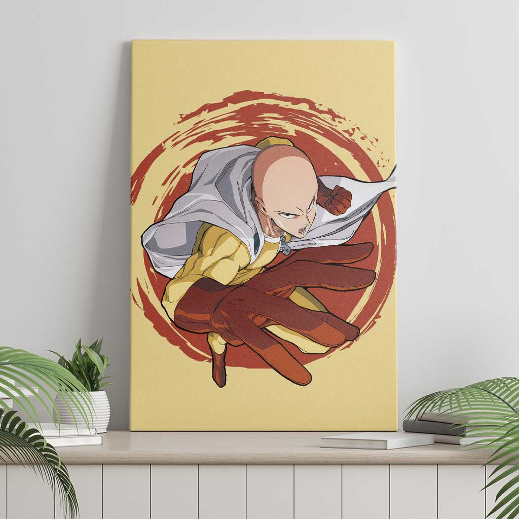 Saitama One Punch Man Canvas Wall Art Anime Text Pattern Style