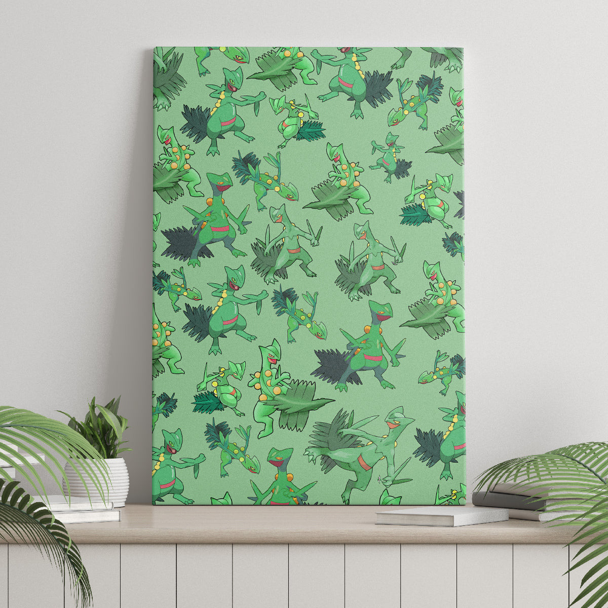 Sceptile Pattern Style Canvas Wall Art