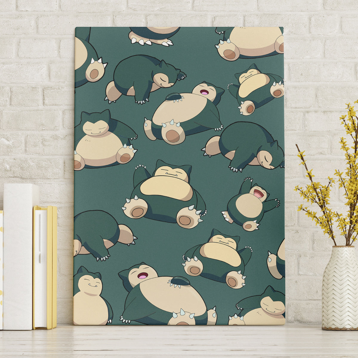 Snorlax Pattern Style Canvas Wall Art