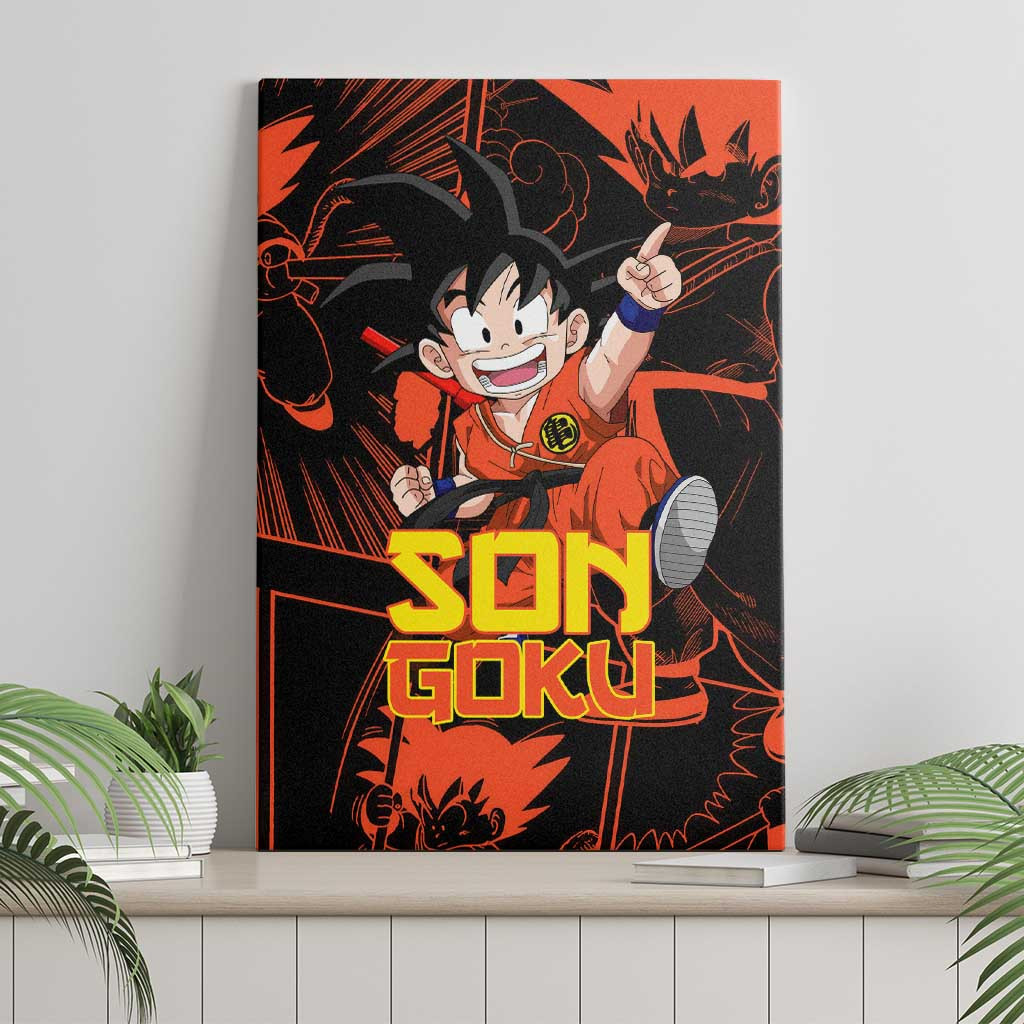 Son Goku Dragon Ball Canvas Wall Art Pattern Anime Mix Manga Style