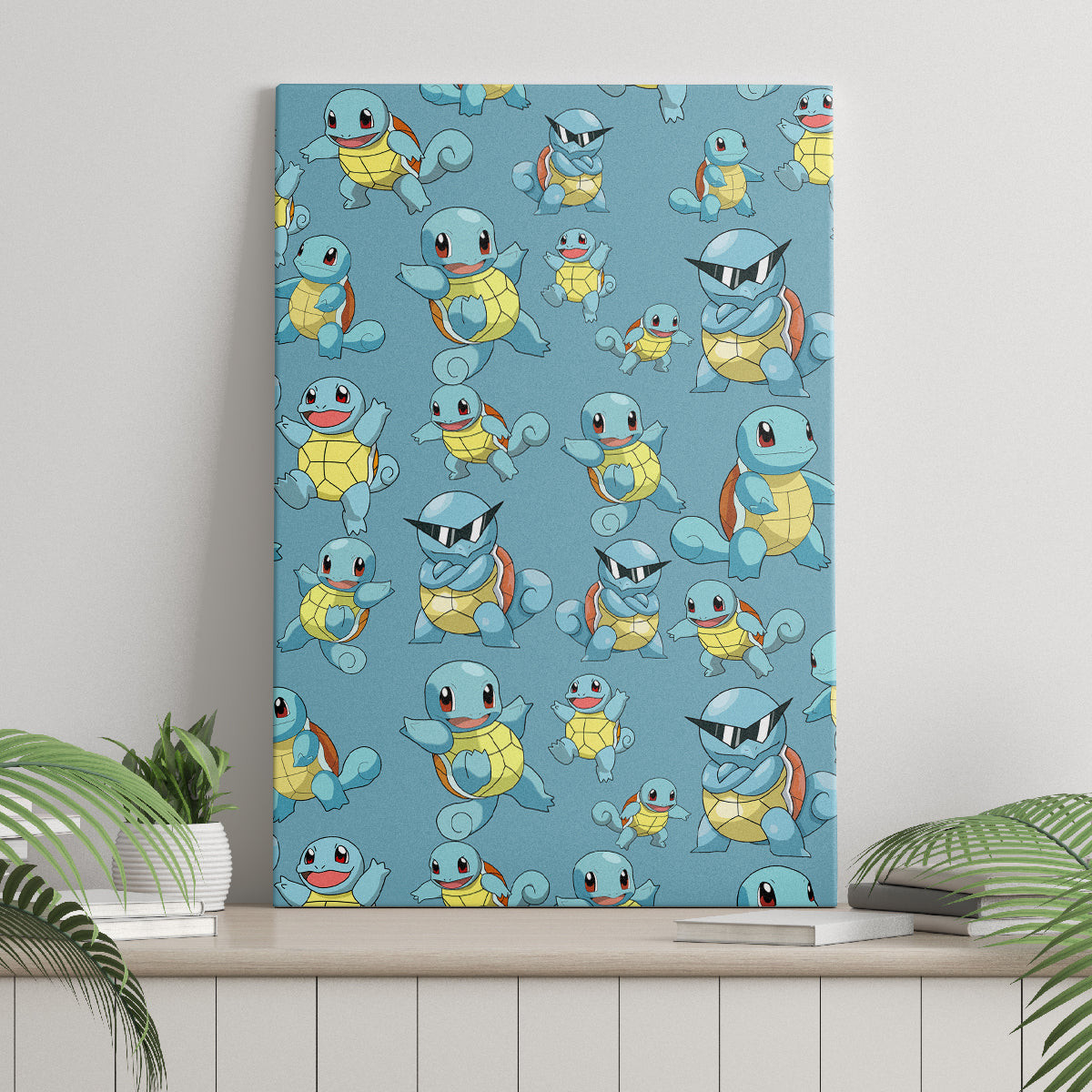 Squirtle Clothes Pattern Style Canvas Wall Art