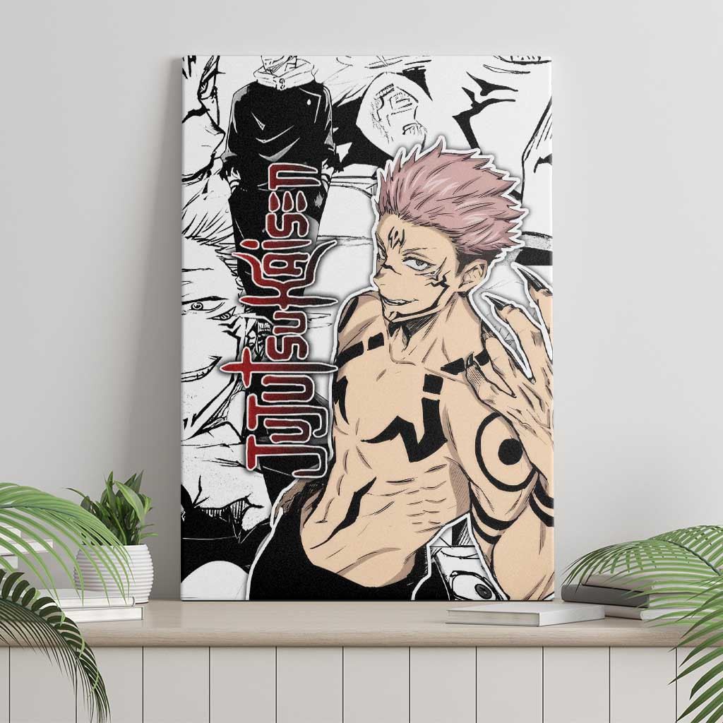 Sukuna Jujutsu Kaisen Canvas Wall Art Pattern Anime Mix Manga Style