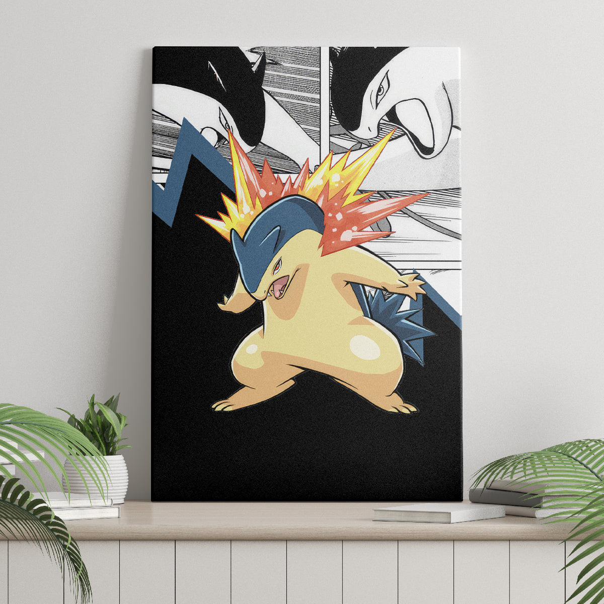 Typhlosion Mix Manga Canvas Wall Art