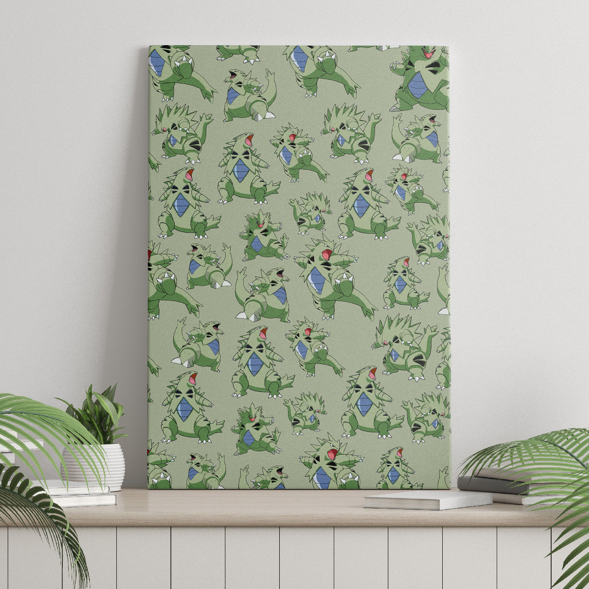 Tyranitar Pattern Style Canvas Wall Art