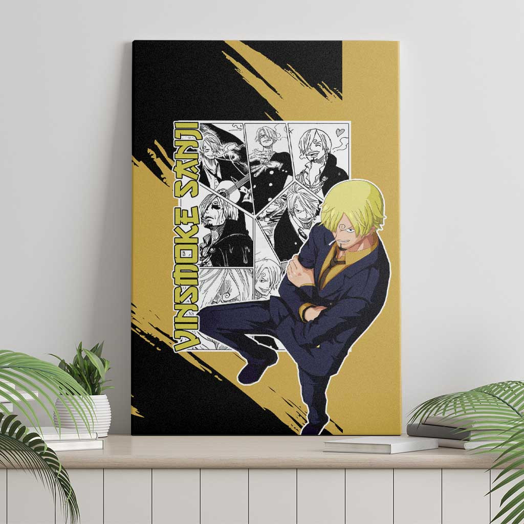 Vin Smoke Sanji One Piece Canvas Wall Art Anime Mix Manga Style