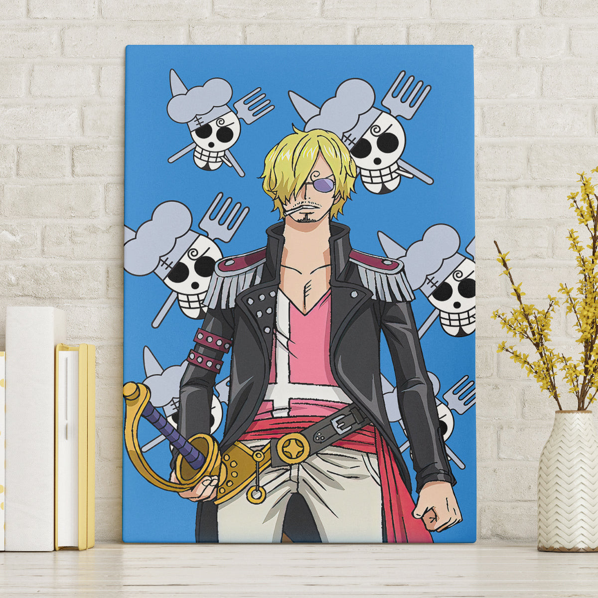 Vinsmoke Sanji Anime Movie Red Canvas Wall Art