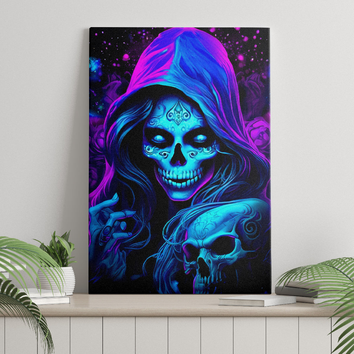 Witch Skull Canvas Wall Art The Good Girl In Me Got Tired Of The Bullshit Dt01