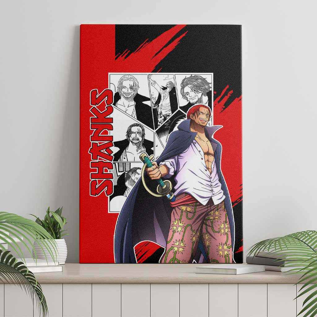 Yonko Shanks One Piece Canvas Wall Art Anime Mix Manga Style