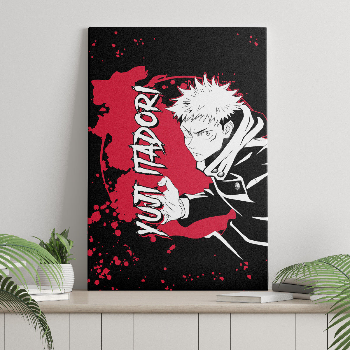Yuji Itadori Jujutsu Kaisen Canvas Wall Art Manga Style Art