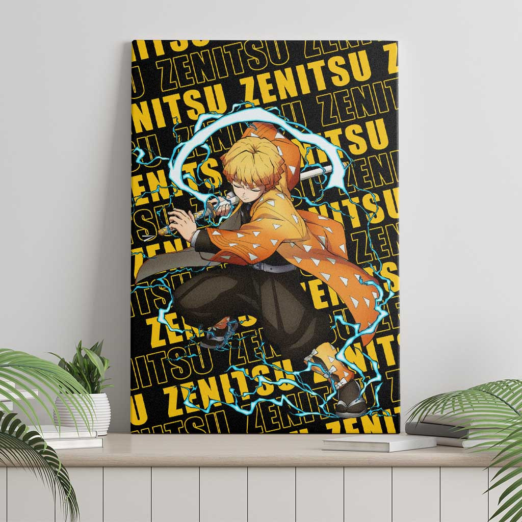 Zenitsu Agatsuma Demon Slayer Canvas Wall Art Anime Style Ts04