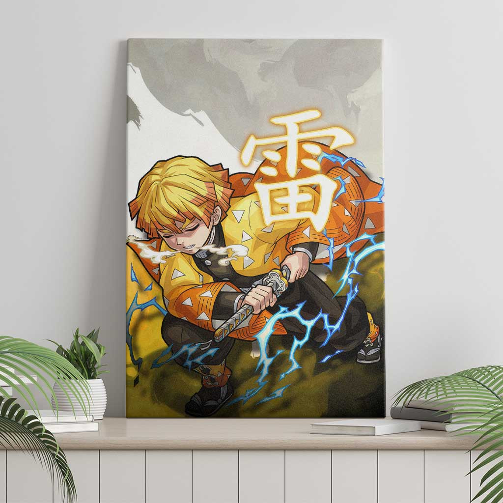 Zenitsu Agatsuma Demon Slayer Canvas Wall Art Anime Style Ts04