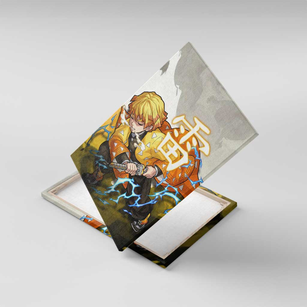Zenitsu Agatsuma Demon Slayer Canvas Wall Art Anime Style Ts04