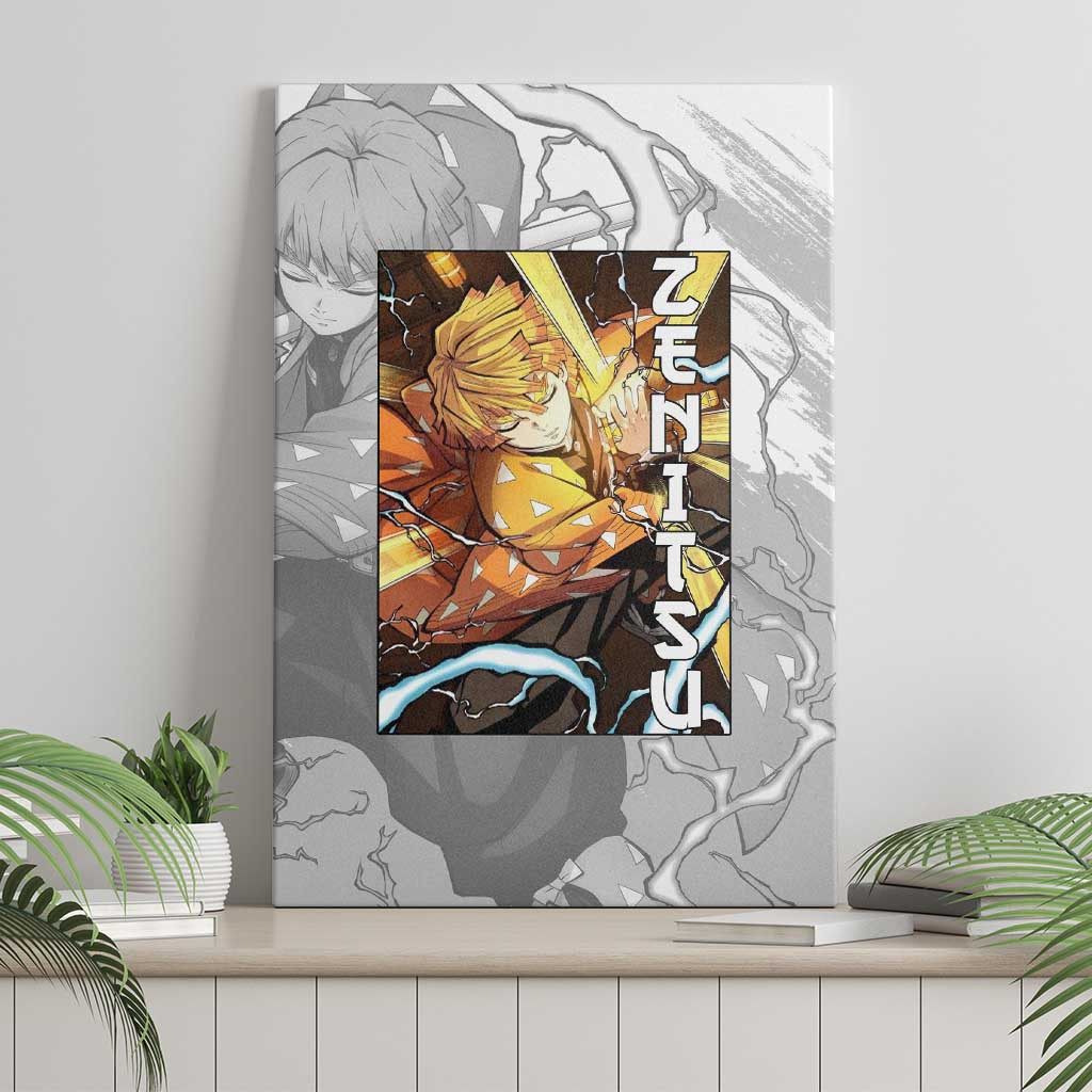 Zenitsu Agatsuma Demon Slayer Canvas Wall Art Anime Style Ts04