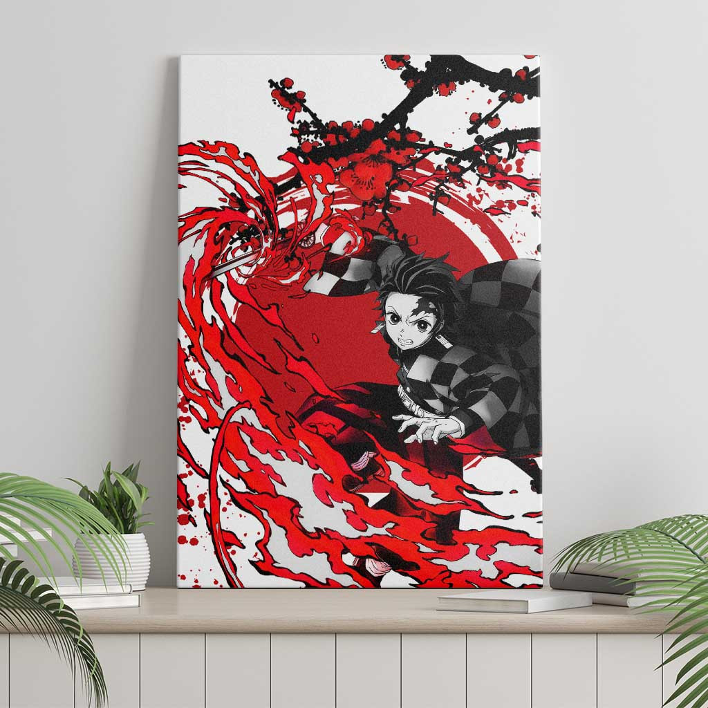 Zenitsu Agatsuma Demon Slayer Canvas Wall Art Anime Text Pattern Style