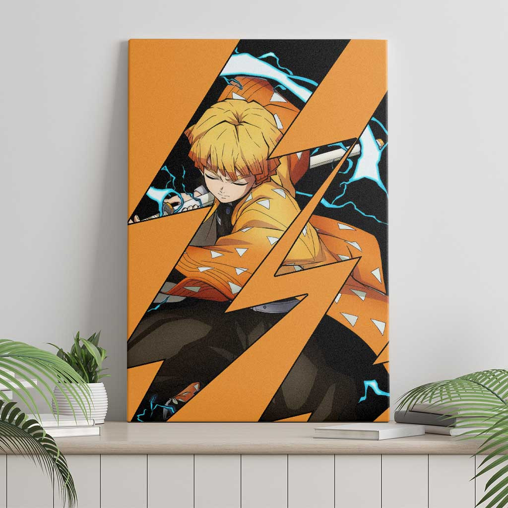 Zenitsu Demon Slayer Canvas Wall Art Anime Style Ts04