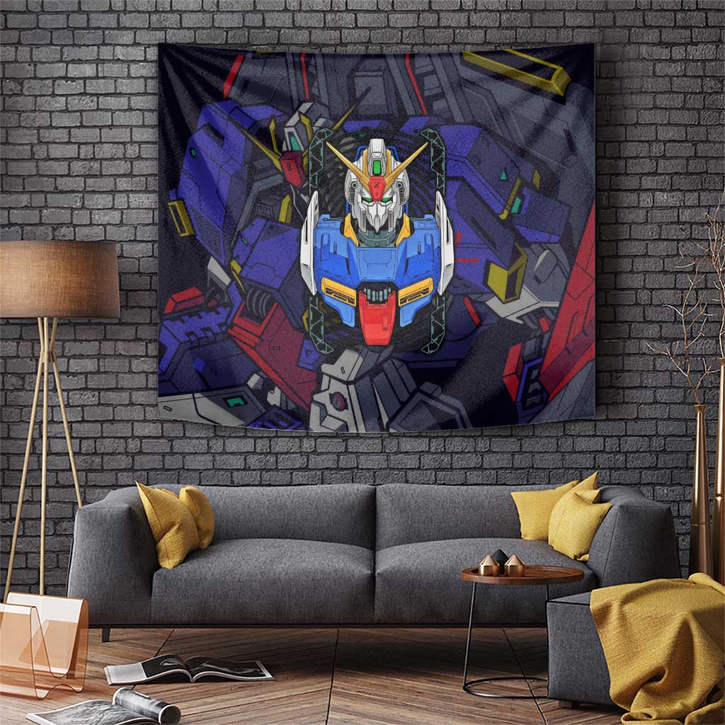 Abstract Gundam Tapestry Anime Mix Abstract Background Style