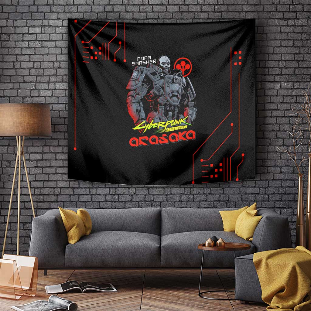 Adam Smasher - Cyberpunk Edgerunners Tapestry Anime Style