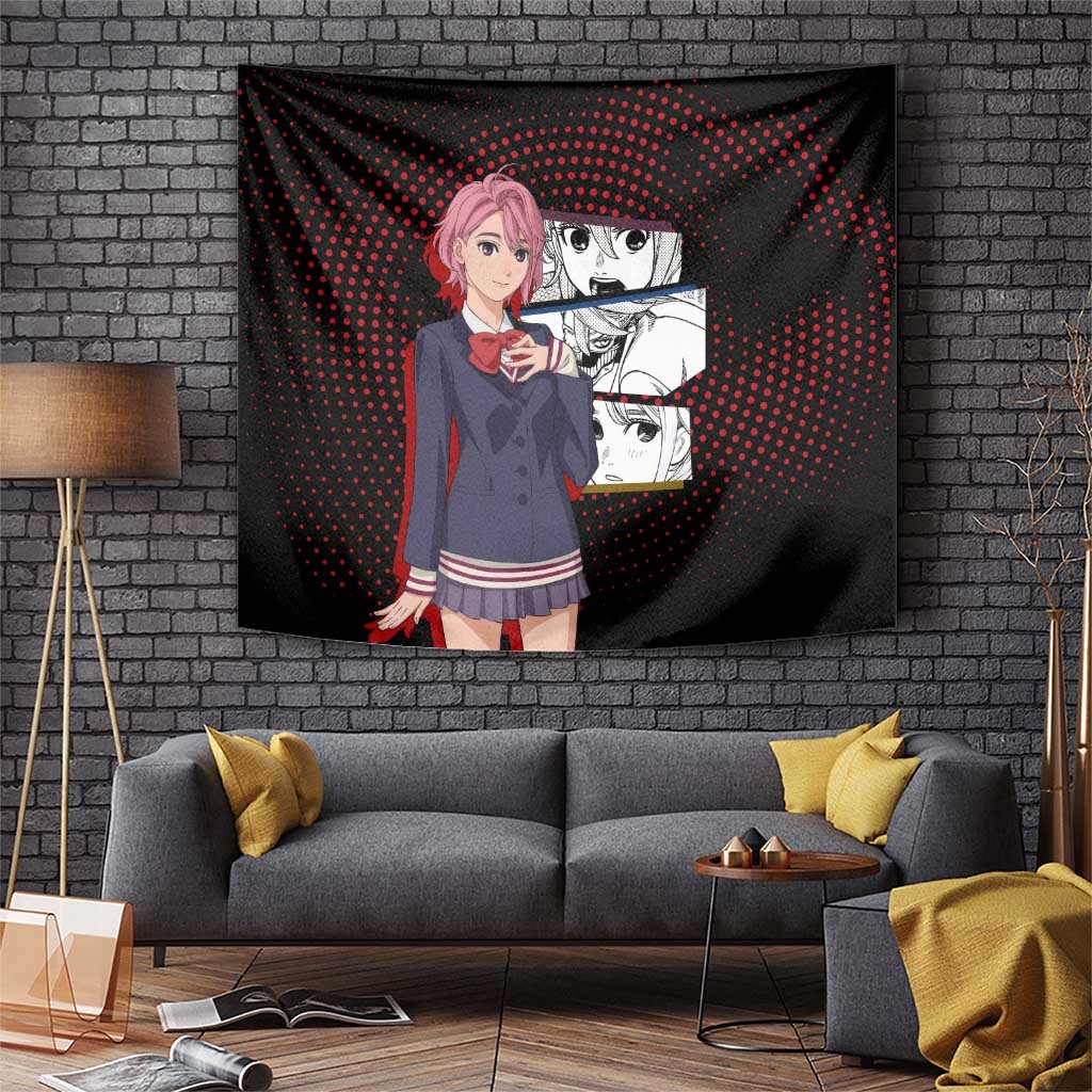 Aira Shiratori Dandadan Mysterious Classmate Tapestry With Calm Aura Anime Style