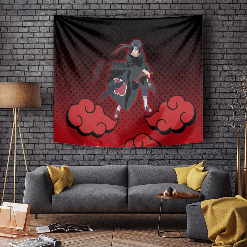 Akatsuki Itachi Uchiha - Naruto Tapestry Anime Style