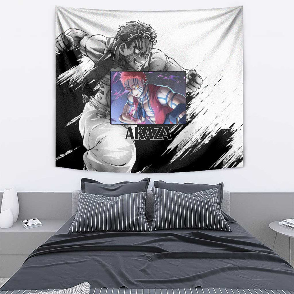 Akaza Demon Slayer Kimesu No Yaiba Tapestry Japan Art Style