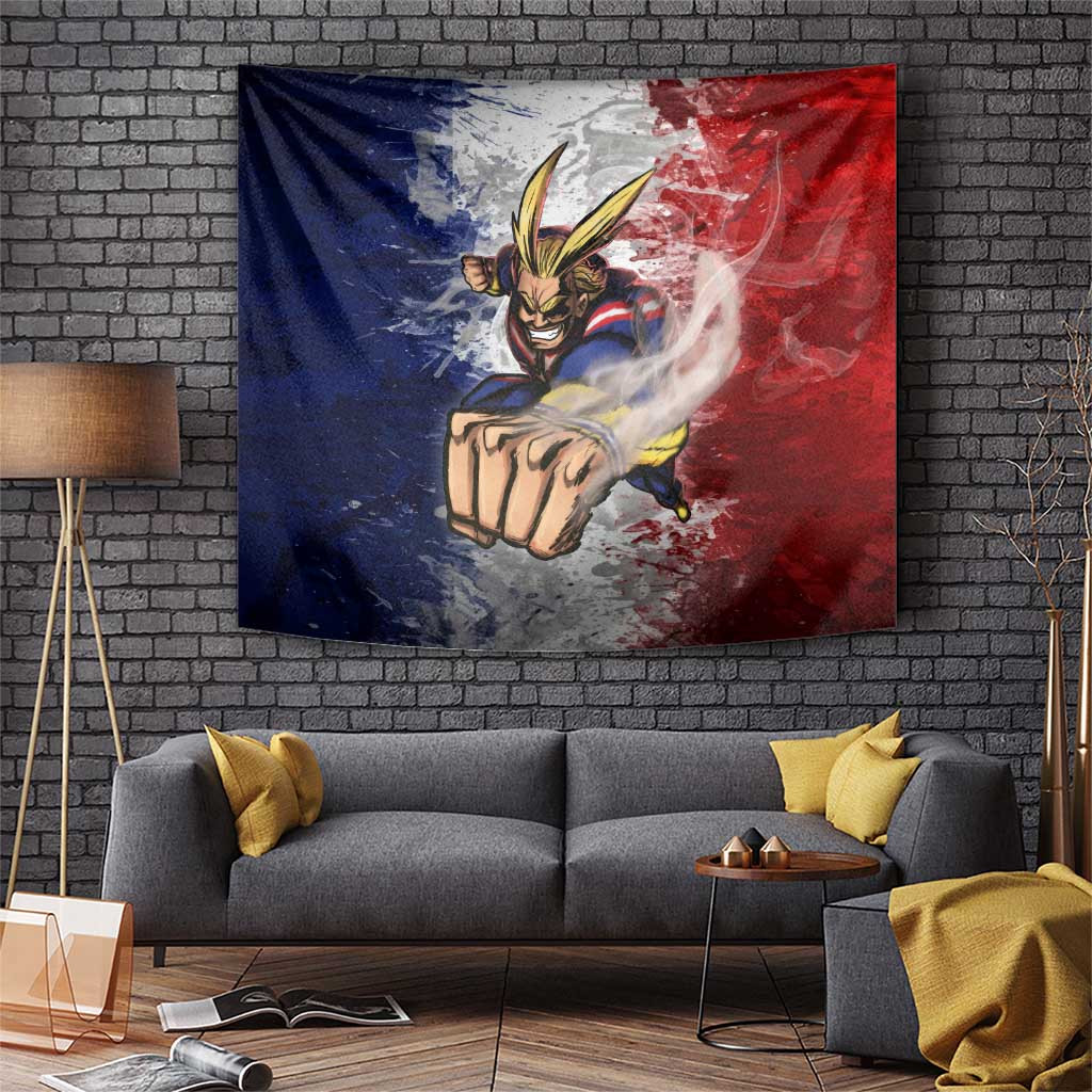 All Might My Hero Academia Tapestry With Heroic Smash Impact Aura