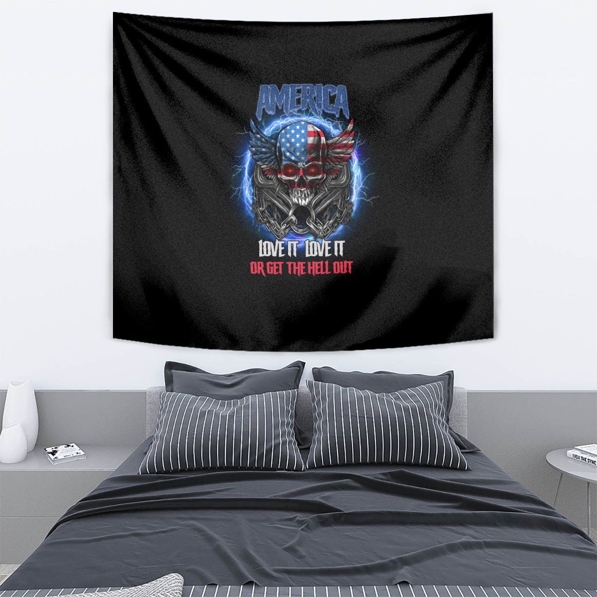 America Live It Love It Or Get The Hell Out Tapestry