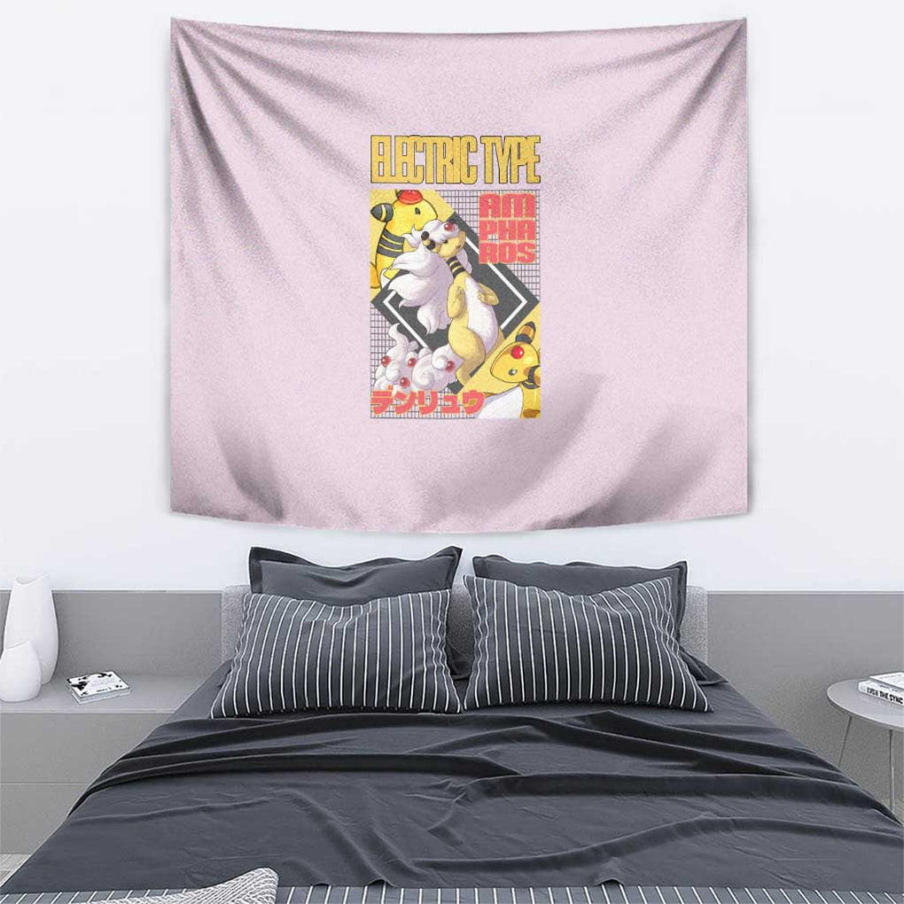 Ampharos Poke Tapestry Anime Style