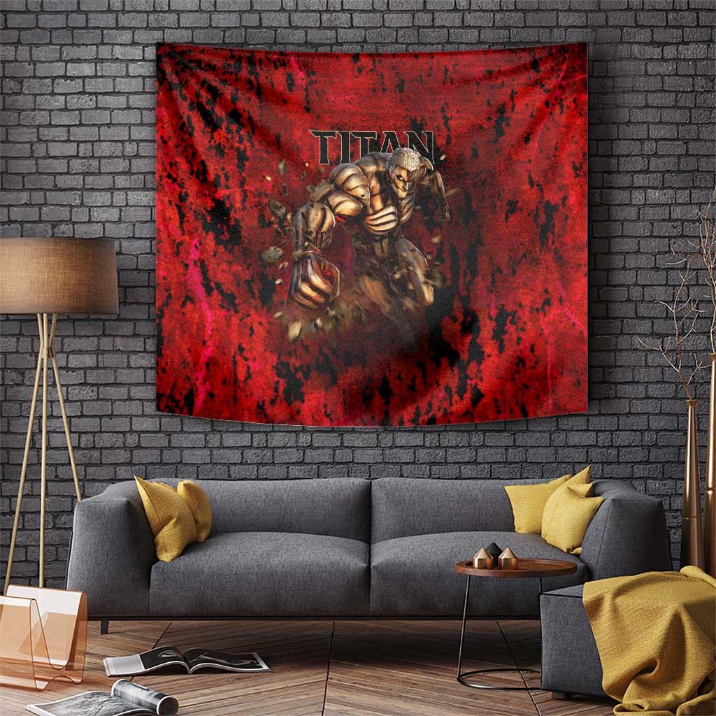 Aot Armored Titan - Attack On Titan Tapestry Anime Style