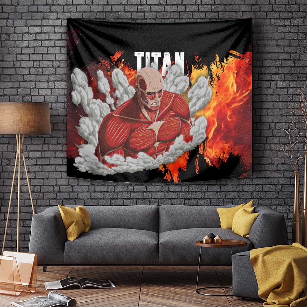 Aot Giant Titan - Attack On Titan Tapestry Anime Style