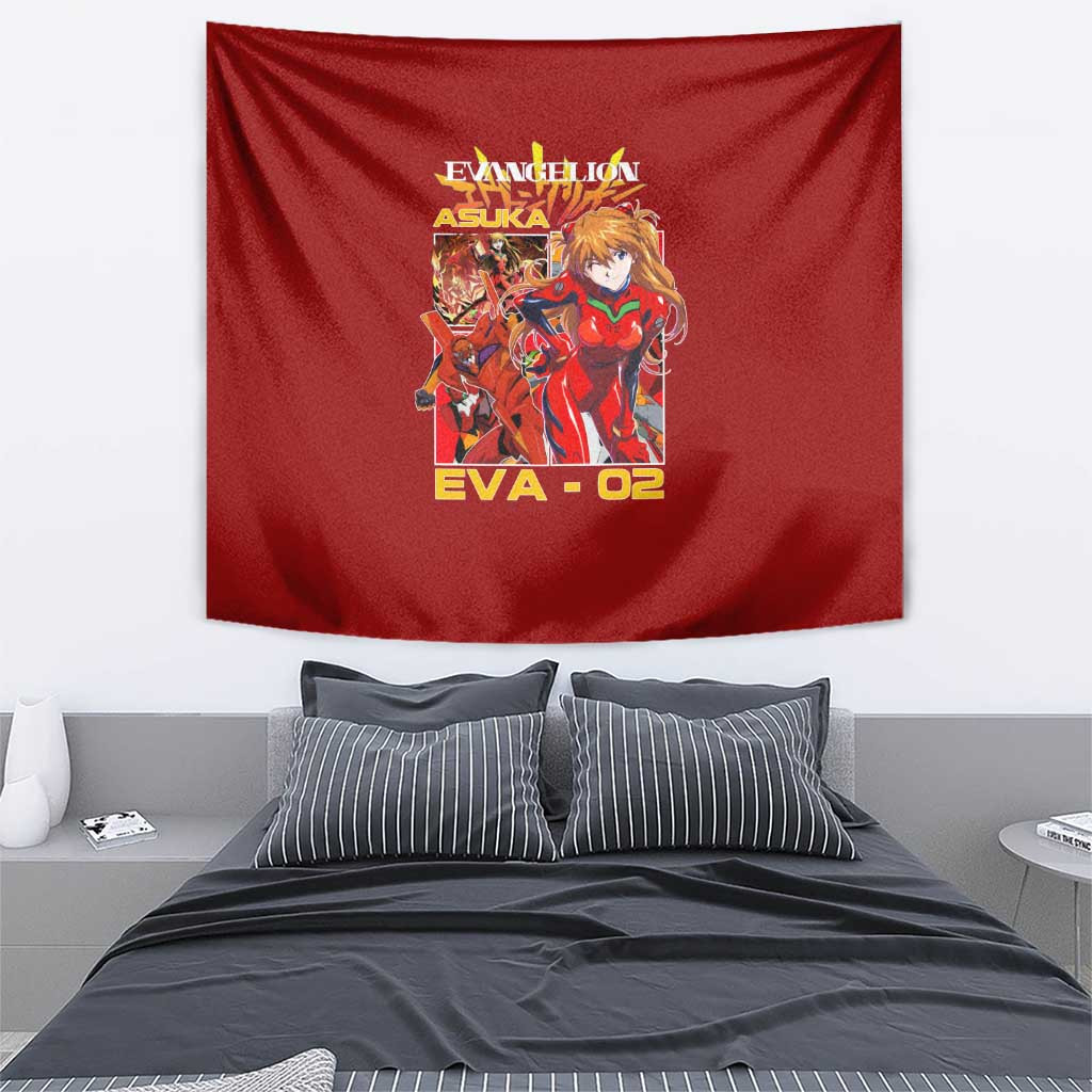 Asuka Langley Sohryu X Eva 02 Neon Genesis Evangelion Tapestry Anime Style