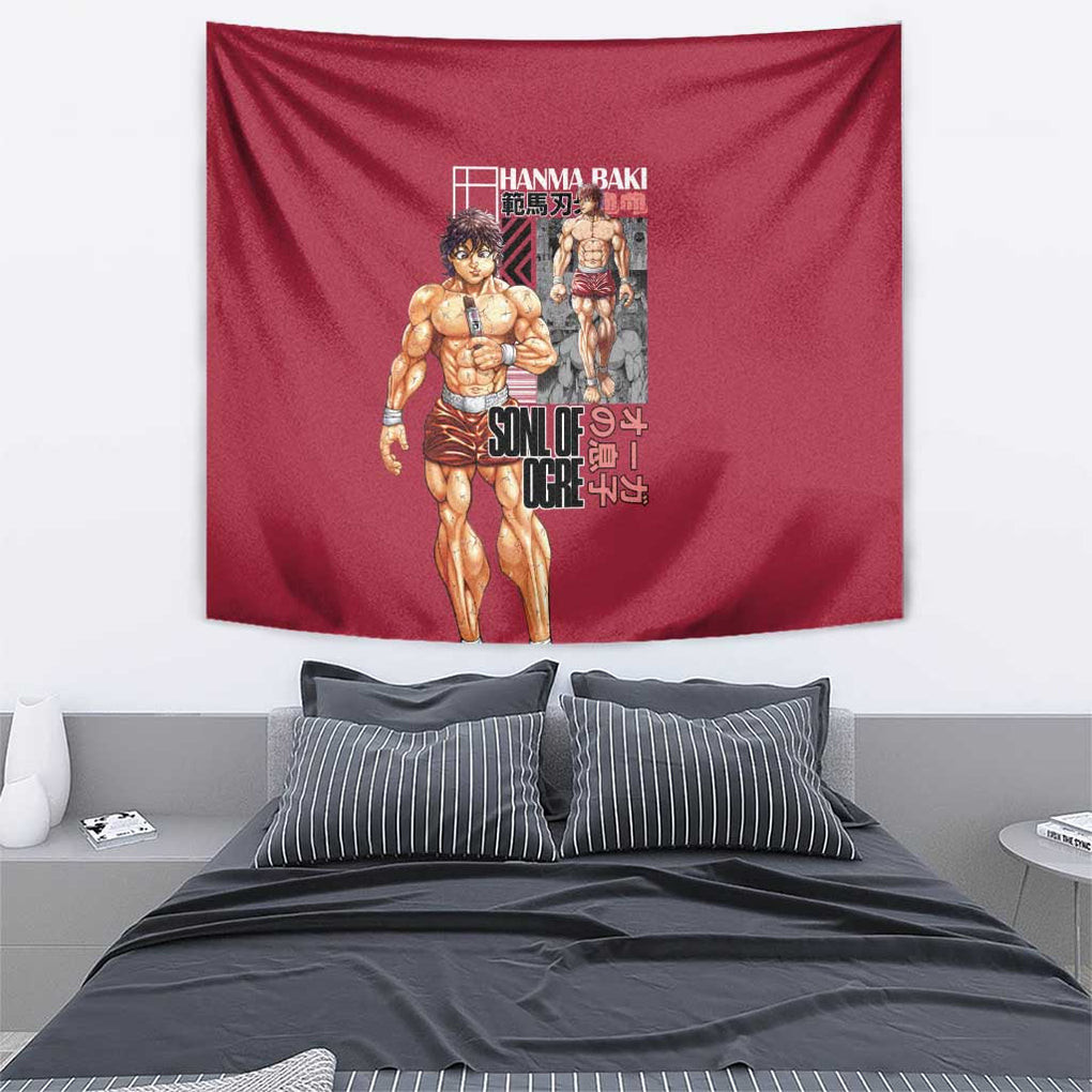 Baki Hanma Baki Tapestry Anime Style