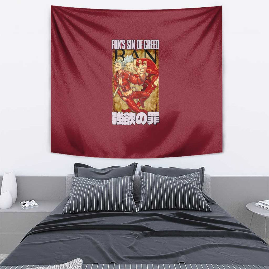 Ban Seven Deadly Sins Tapestry Anime Style