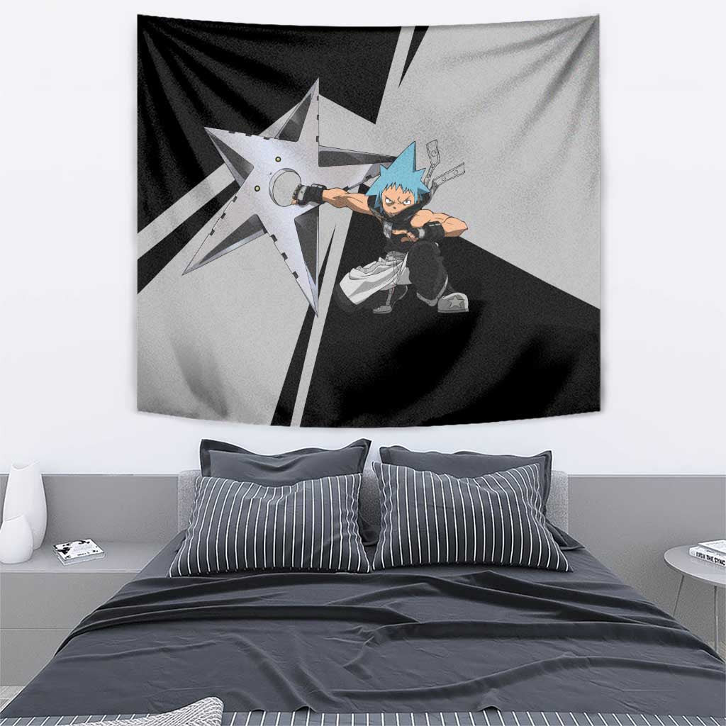 Black Star Soul Eater Tapestry Anime Style