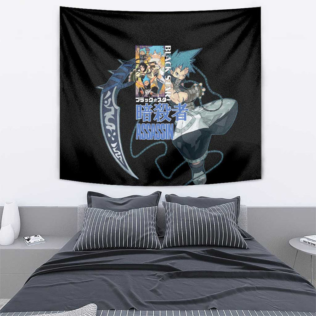 Black Star Soul Eater Tapestry Japan Anime Style