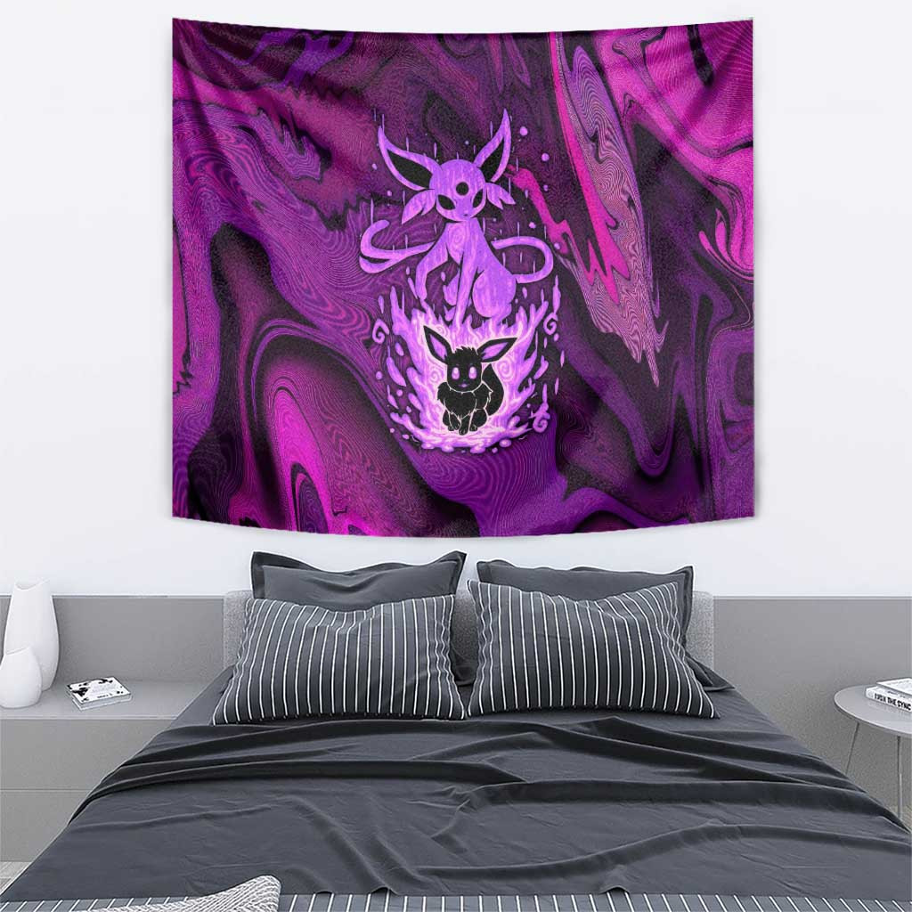 Blazing Espeon Tapestry Anime Style