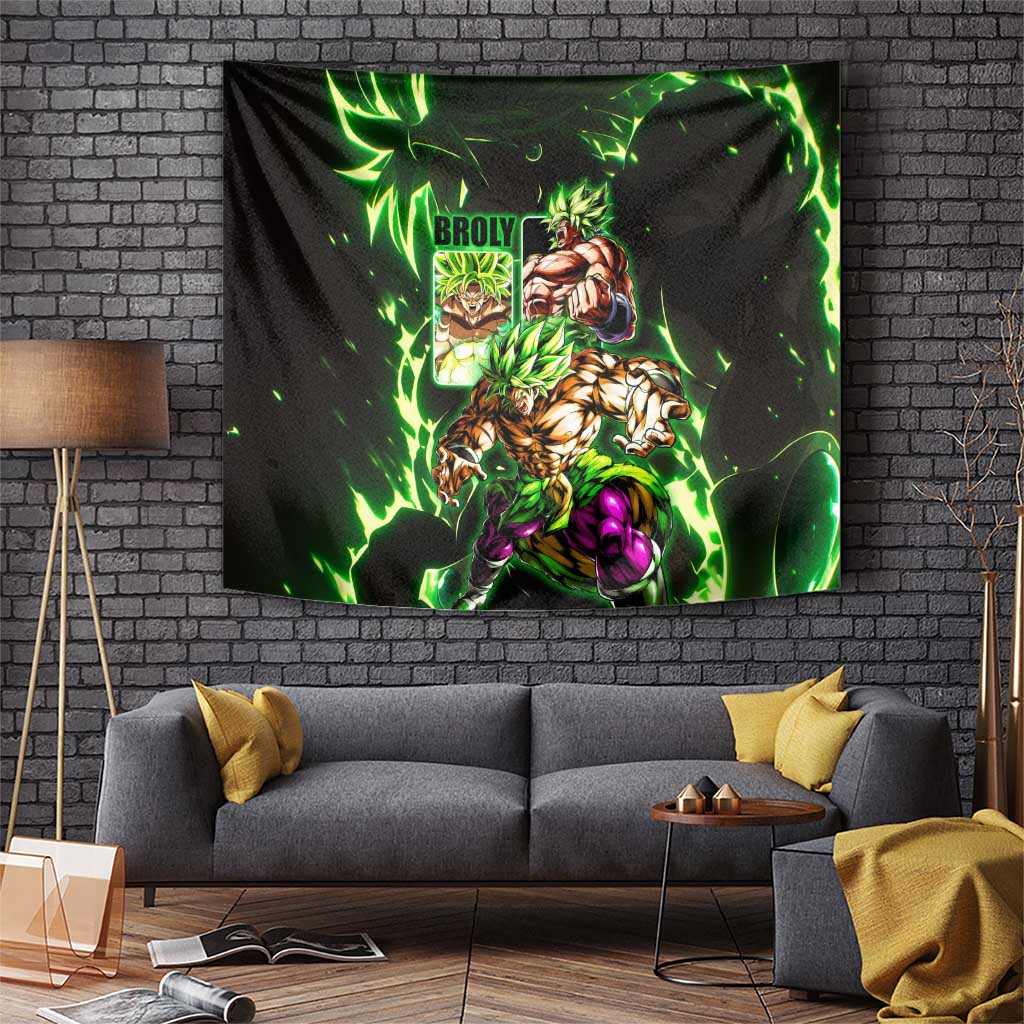 Broly Dragon Ball Super Tapestry With Legendary Super Saiyan Design Anime