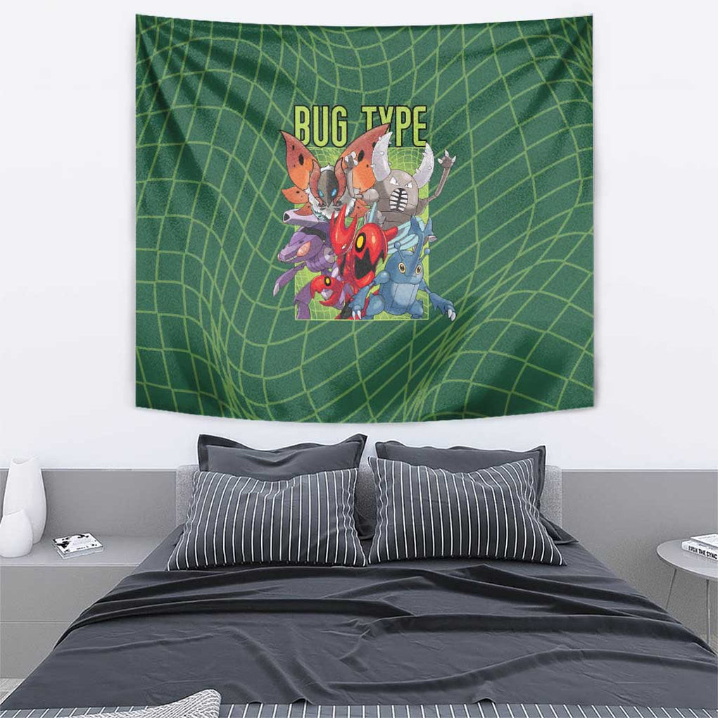 Bug Type Pokemon Tapestry Anime Style