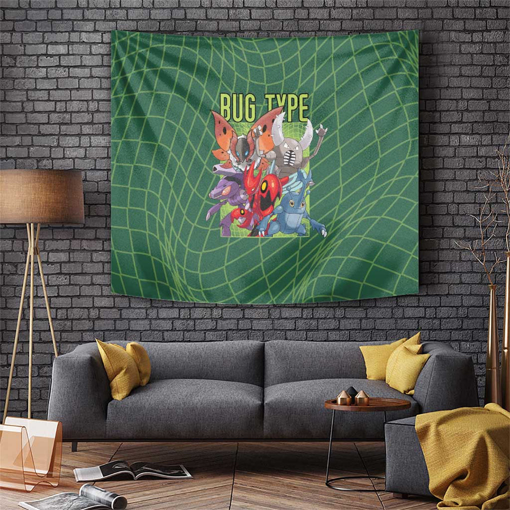Bug Type Pokemon Tapestry Anime Style