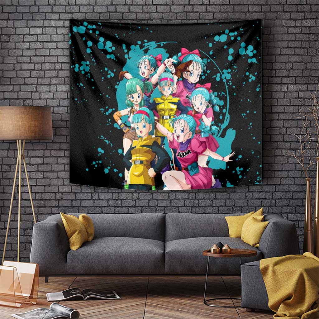 Bulma Dragon Ball Tapestry Anime Art Style