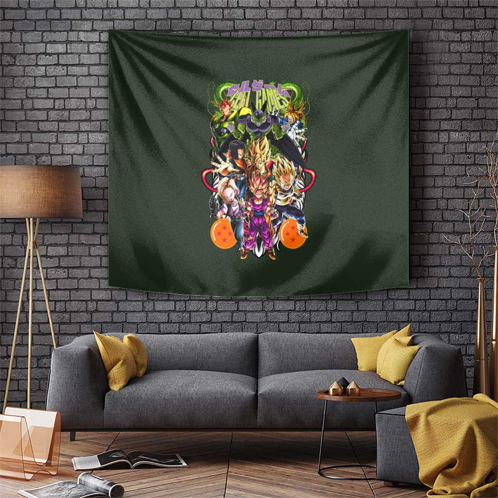 Cell Games Dragon Ball Z Tapestry With Gohan And Perfect Cell In Japan Anime Style