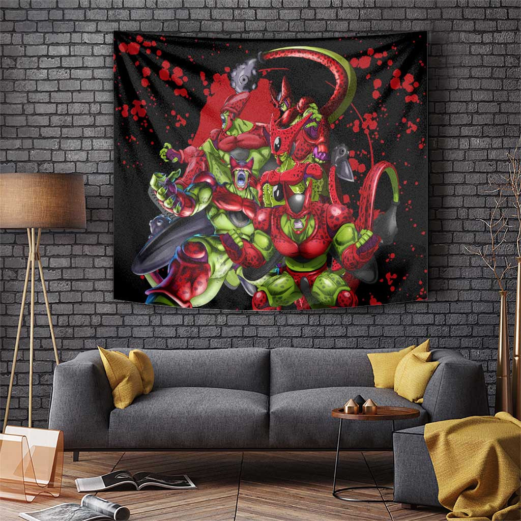 Cell Max Dragon Ball Tapestry Anime Art Style