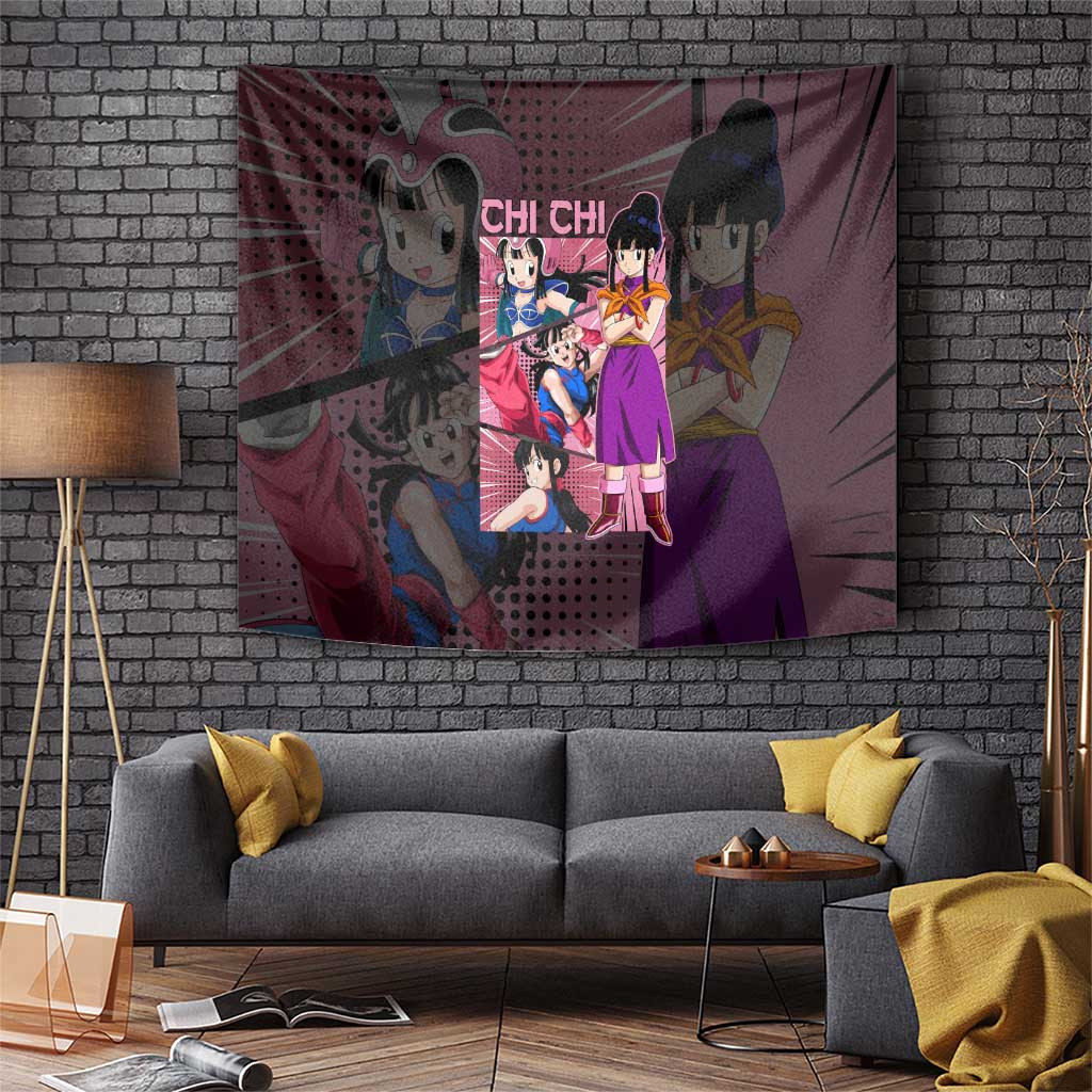 Chi Chi Dragon Ball Tapestry Fierce Mother And Martial Artist Anime Style