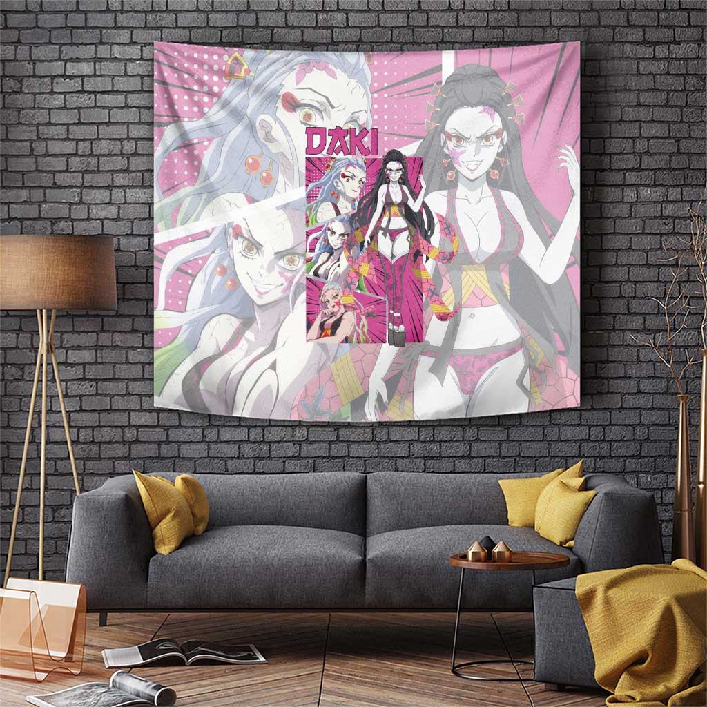 Daki Demon Slayer Tapestry Seductive Upper Moon Demon Japan Anime Style