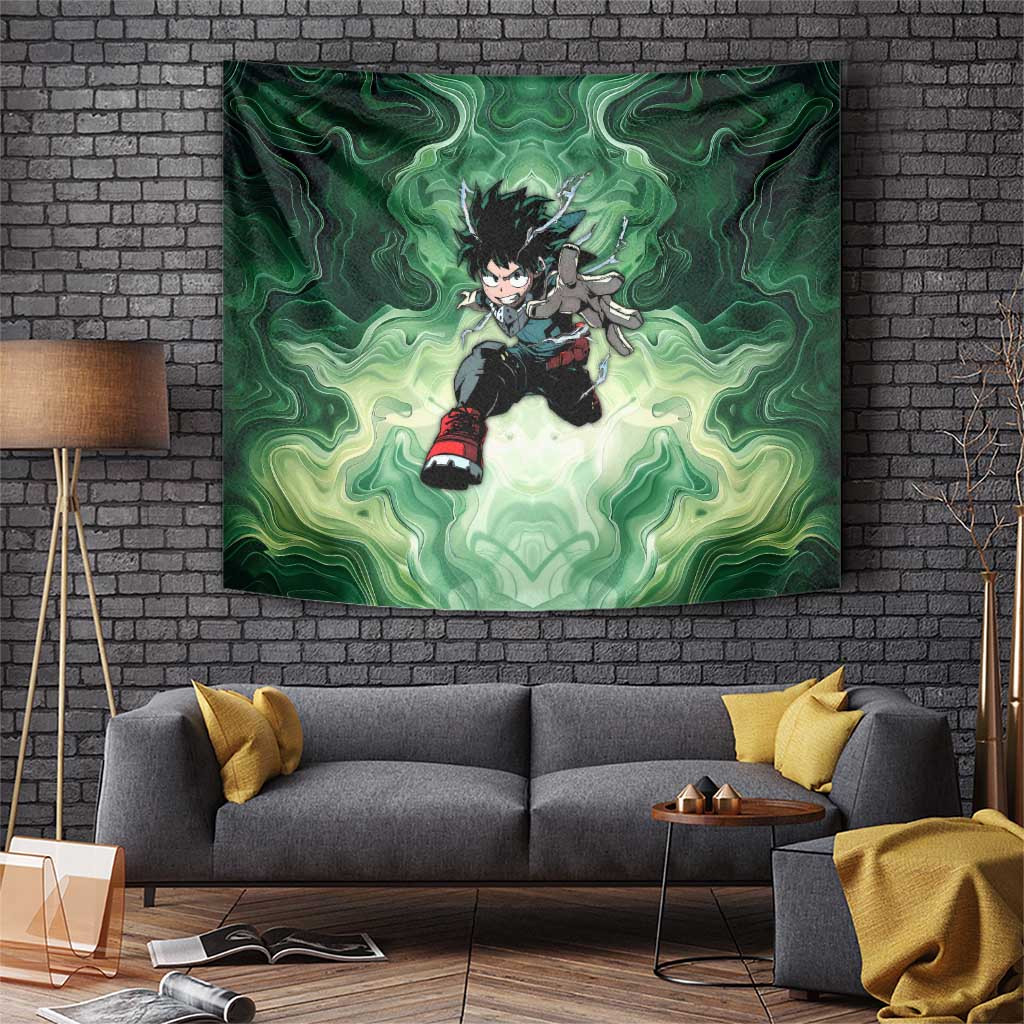 Deku My Hero Academia Tapestry One For All Energy Explosion Anime Mix Trippy Style