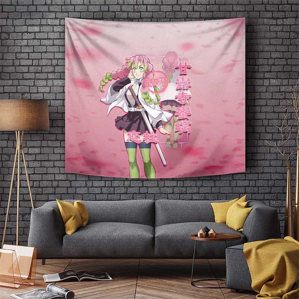 Demon Slayer Mitsuri Kanroji Tapestry With Love Hashira Pink Anime Design