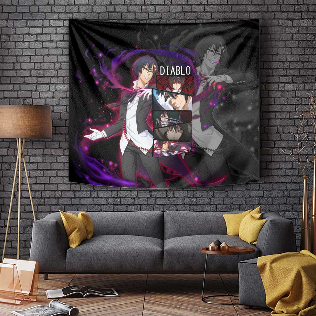 Diablo Tensei Shitara Slime Datta Ken Demonic Butler Tapestry With Sharp Eyes