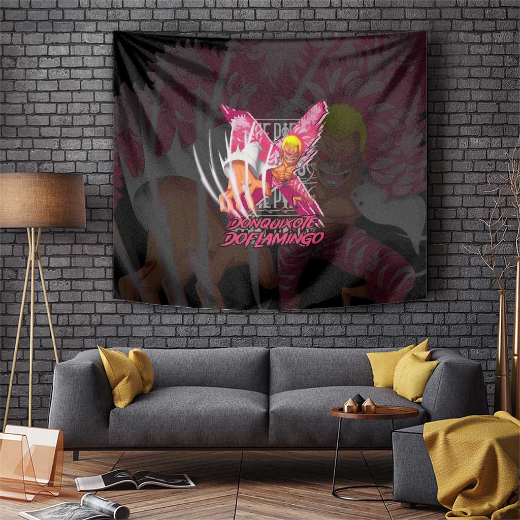 Doflamingo One Piece Feathered Warlord Tapestry With String Powers